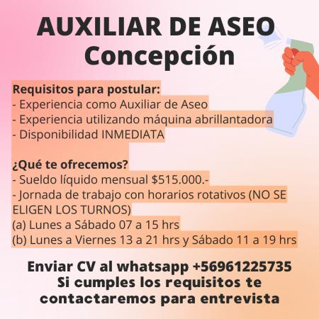 AUXILIAR DE ASEO FULL TIME - CONCEPCIÓN